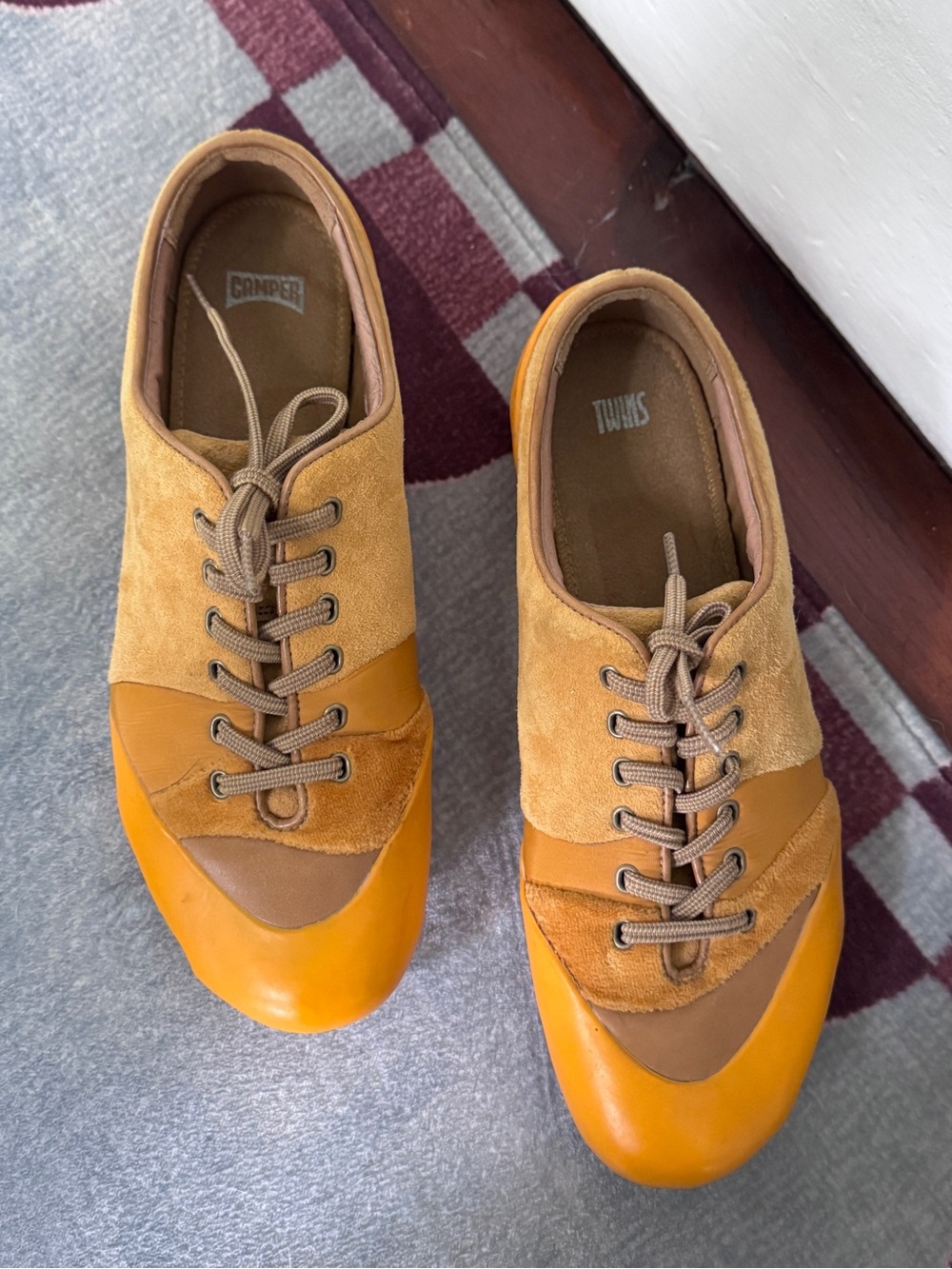 Camper Twins Lace-Up Sneaker Mixed Material Suede Leather Size 40 / US 9